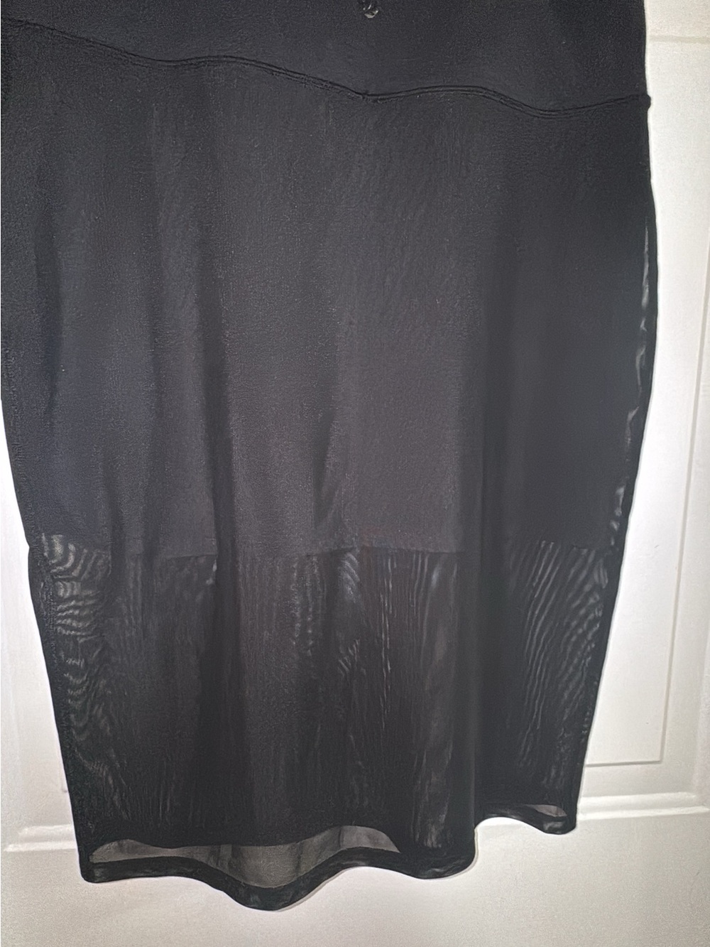 lululemon athletica Black Pencil Skirt with Sheer Panel